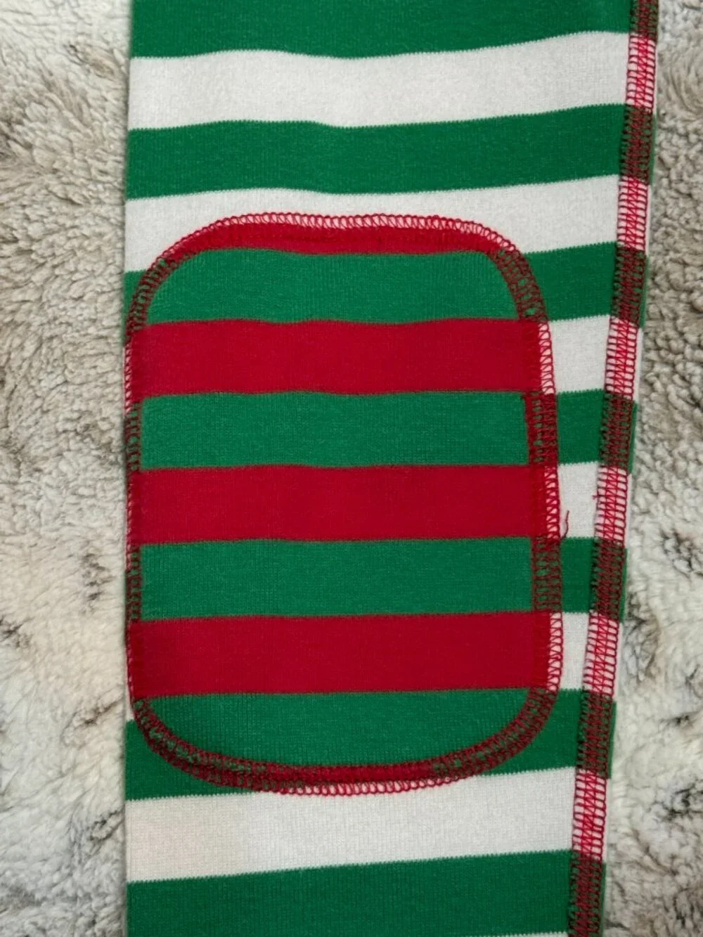 Hanna Andersson Christmas stripes pajama set kids size 10 red green holiday